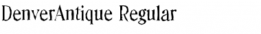 DenverAntique Regular Font