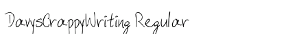 DavysCrappyWriting Regular Font Preview