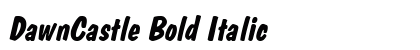 DawnCastle Bold Italic font free download