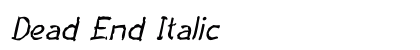 Dead End Italic Preview