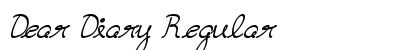 Dear Diary Regular Font Preview