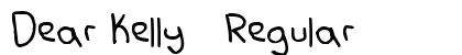 Dear Kelly ￿ Regular font free download