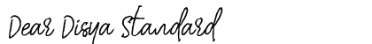 Dear Disya Standard font free download