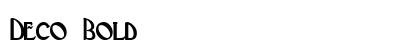 Deco Bold Font Preview