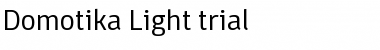 Domotika Trial Light Font