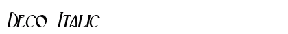 Deco Italic Font Preview