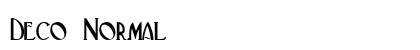 Deco Normal Font Preview