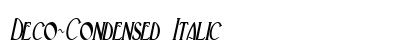 Deco-Condensed Italic Font Preview