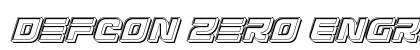 Defcon Zero Engraved Italic Italic Font Defcon Zero Engraved Italic Italic Font Preview