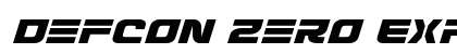 Defcon Zero Expanded Italic Expanded Italic preview