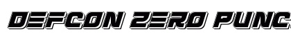 Defcon Zero Punch Italic Italic Font Defcon Zero Punch Italic Italic Font Preview