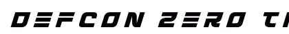 Defcon Zero Title Italic Italic Font Defcon Zero Title Italic Italic Font Preview