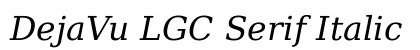 DejaVu LGC Serif Italic font free download