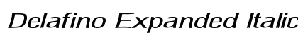 Delafino Expanded Italic font free download