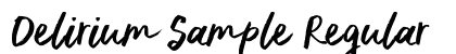 Delirium Sample Regular font free download
