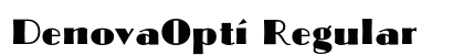 DenovaOpti Regular (OpenType) Font Preview