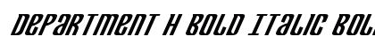 Department H Bold Italic preview Department H Bold Italic preview