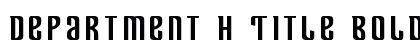 Department H Title Bold Preview