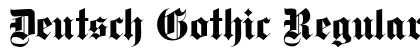Deutsch Gothic Regular font free download