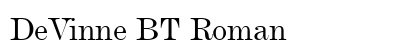 DeVinne BT Roman Preview