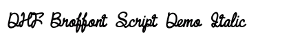 DHF Broffont Script Demo Italic Preview