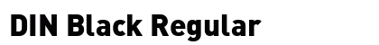 DIN Black Regular font free download
