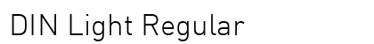 DIN Light Regular Font Preview