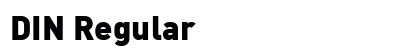 DIN Regular font free download
