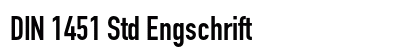 DIN 1451 Std Engschrift font free download
