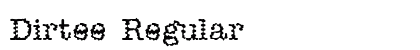 Dirtee Regular font free download