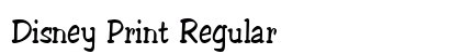 Disney Print Regular Font Disney Print Regular Font Preview
