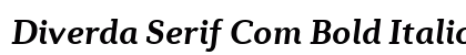 Diverda Serif Com Bold Italic Preview