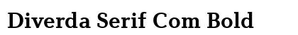 Diverda Serif Com Bold font free download
