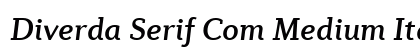 Diverda Serif Com Medium Italic Preview