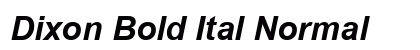 Dixon Bold Ital Normal font free download