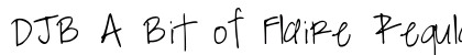 DJB A Bit of Flaire Regular Font Preview