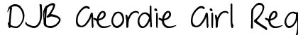 DJB Geordie Girl Regular Font Preview