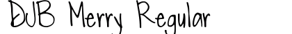 DJB Merry Regular Font Preview