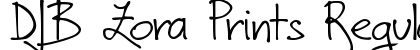 DJB Zora Prints Regular font free download
