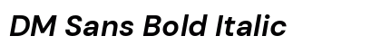 DM Sans Bold Italic Preview