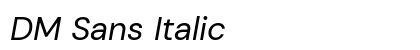 DM Sans Italic Preview