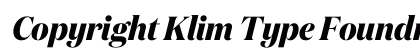 Copyright Klim Type Foundry Not Licensed for Desktop Use Preview