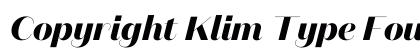 Copyright Klim Type Foundry Not Licensed for Desktop Use font free download