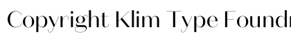 Copyright Klim Type Foundry Not Licensed for Desktop Use Preview