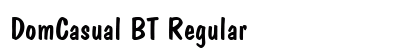 DomCasual BT Regular font free download