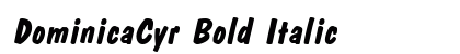 DominicaCyr Bold Italic preview DominicaCyr Bold Italic preview
