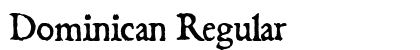 Dominican Regular Font Preview
