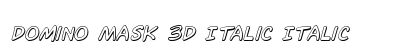Domino Mask 3D Italic Italic font free download