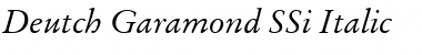 Deutch Garamond SSi Italic Font