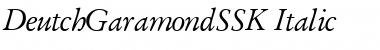 DeutchGaramondSSK Italic Font
